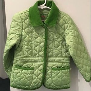 Eland Classic Girls Green Quilted Jacket Size 4